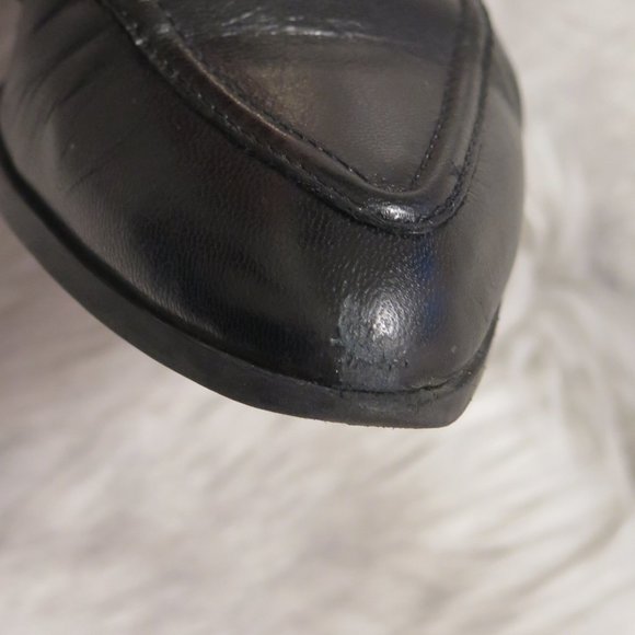 LEATHER LOAFERS WITH GOLD TRIM - Picture 14 of 14